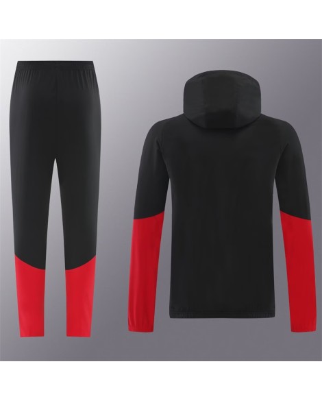Deutsche Trainingsjacke mit Kapuze 2526 - Schwarz