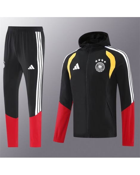 Deutsche Trainingsjacke mit Kapuze 2526 - Schwarz