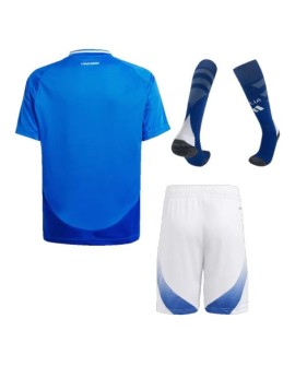 Italien EM 2024 Heimtrikot für Kinder (Trikot + Shorts + Socken)