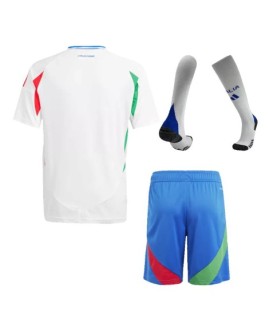 Italien EURO 2024 Auswärtstrikot für Kinder (Trikot + Shorts + Stutzen)