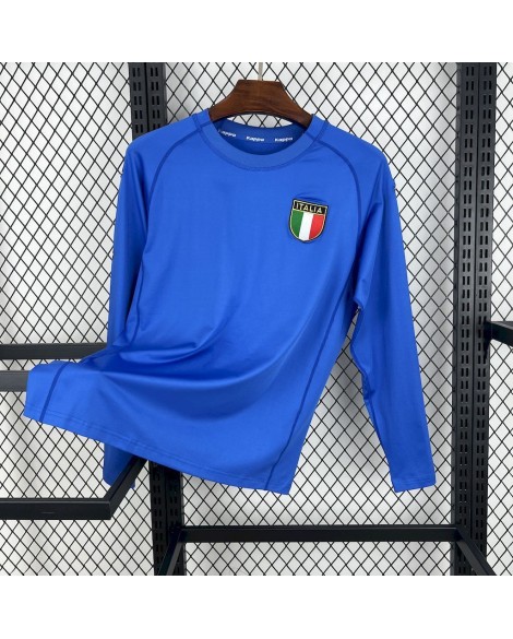 Italien 2000 Heim-Retro-Trikot (Langarm)