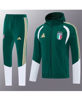 Italienischer Trainingsanzug mit Kapuze 2025 - Grün