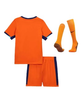 Niederlande EM 2024 Heimtrikot für Kinder (Trikot + Shorts + Socken)