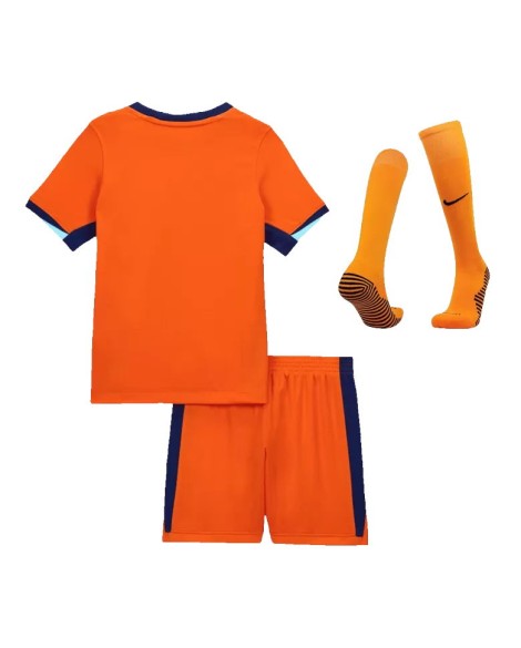 Niederlande EM 2024 Heimtrikot für Kinder (Trikot + Shorts + Socken)