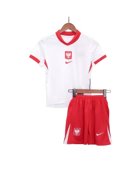 Polen EM 2024 Heimtrikot für Kinder (Trikot + Shorts)