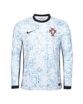 Portugal EURO 2024 Authentisches Langarm-Auswärtstrikot