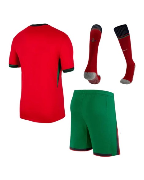 Portugal EM 2024 Heimtrikot (Trikot+Shorts+Socken)