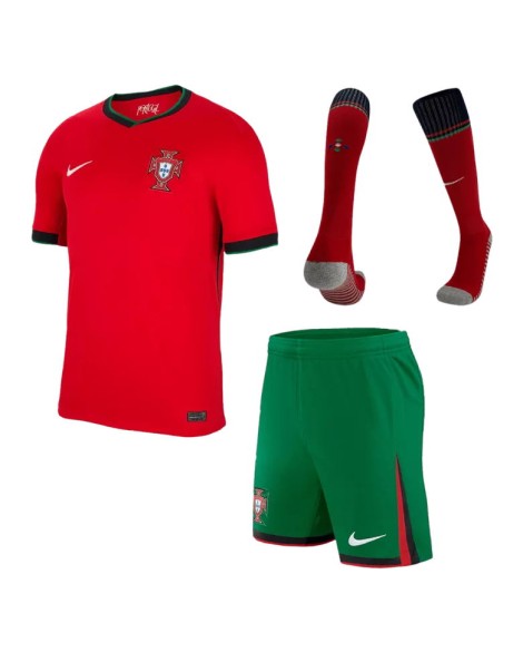 Portugal EM 2024 Heimtrikot (Trikot+Shorts+Socken)
