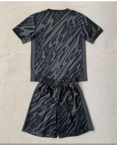 Portugal 2024 Torwarttrikot, Schwarz, Kind