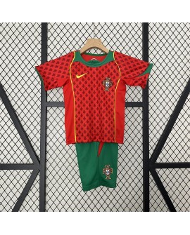 Portugal 2004 Heim-Retro-Trikot - Kind
