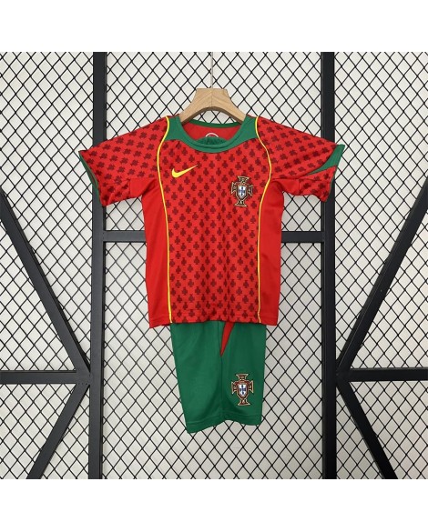 Portugal 2004 Heim-Retro-Trikot - Kind