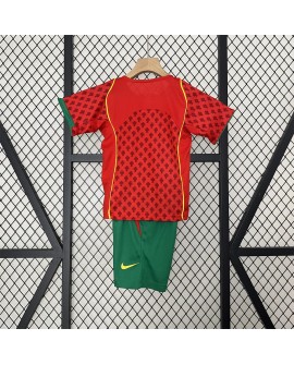 Portugal 2004 Heim-Retro-Trikot - Kind