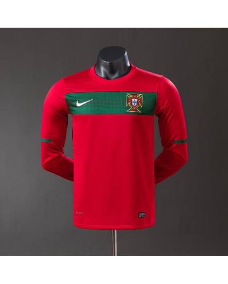 Portugal 2010 Retro Langarm-Heimtrikot - Player 