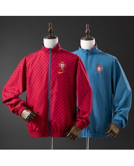 Portugiesische Wendejacke – Rot und Cyan