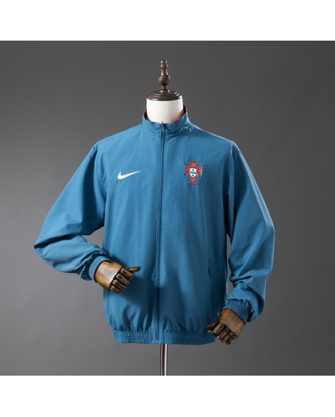 Portugiesische Wendejacke – Rot und Cyan