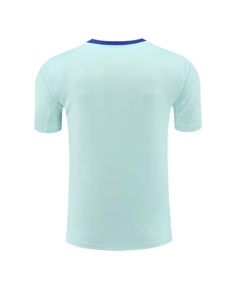 Spanien EM 2024 Aufwärm-Trainingsshirt – Blau