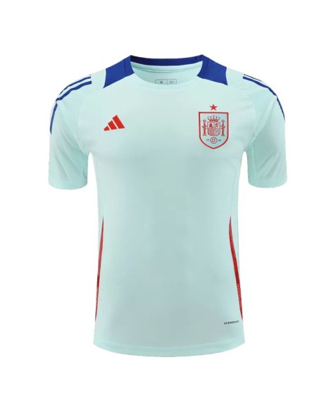 Spanien EM 2024 Aufwärm-Trainingsshirt – Blau
