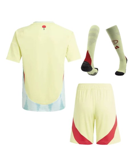 Maillot extérieur Espagne EURO 2024 pour enfants (maillot + short + chaussettes)