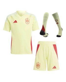 Maillot extérieur Espagne EURO 2024 pour enfants (maillot + short + chaussettes)