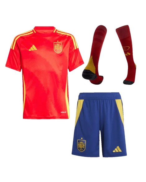 Spanien EURO 2024 Heimtrikot für Kinder (Trikot + Shorts + Socken)