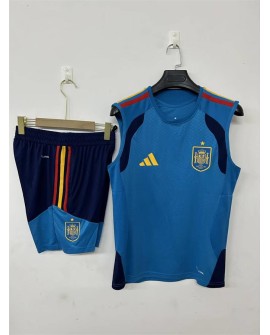 Spanien Trainingsanzug 2627 - Blau (ärmelloses Trikot + Shorts)