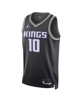Swingman Sacramento Kings Domantas Sabonis Herren Schwarz Nr. 10 Shirt 2022/23- Disclaimer Edition