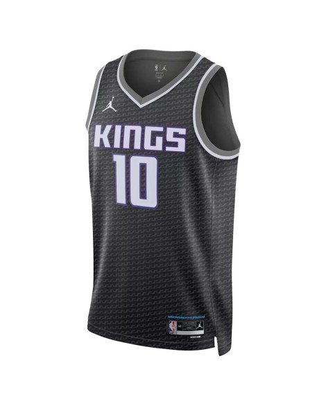 Swingman Sacramento Kings Domantas Sabonis Herren Schwarz Nr. 10 Shirt 2022/23- Disclaimer Edition