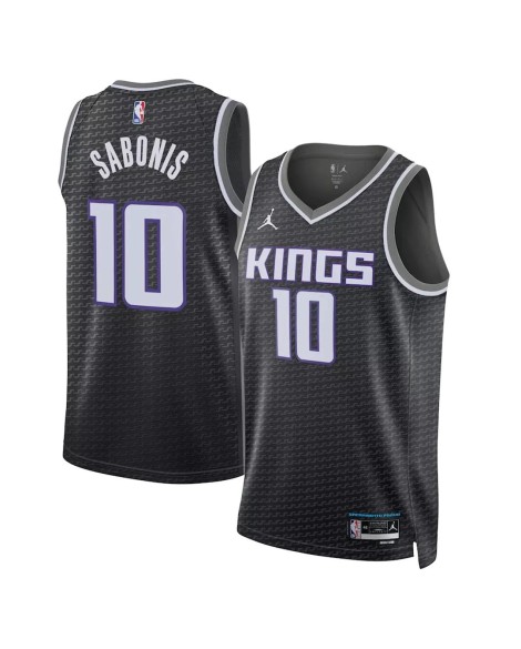 Swingman Sacramento Kings Domantas Sabonis Herren Schwarz Nr. 10 Shirt 2022/23- Disclaimer Edition