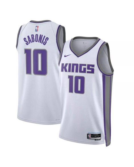 Swingman Sacramento Kings Domantas Sabonis Herren No.10 Weiß 22/23 Shirt mit Assoziation Edition
