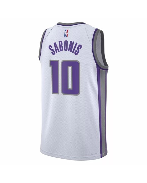 Swingman Sacramento Kings Domantas Sabonis Herren No.10 Weiß 22/23 Shirt mit Assoziation Edition