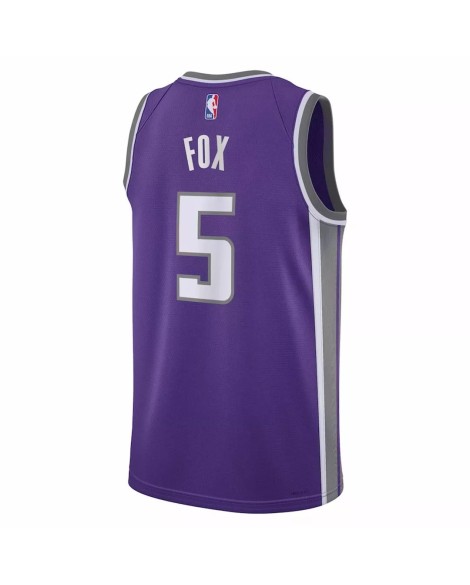 Herren Swingman Sacramento Kings De'Aaron Fox 2022/23 Lila No. 5 Shirt mit Icon Edition