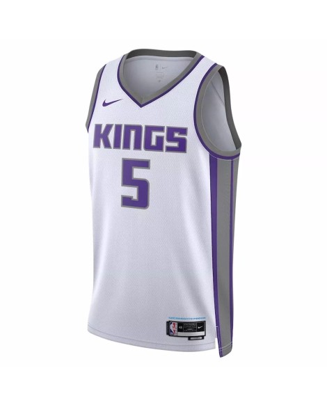 Aaron Fox Sacramento Kings Swingman Herren 22/23 White Number 5 Shirt mit Assoziation Edition