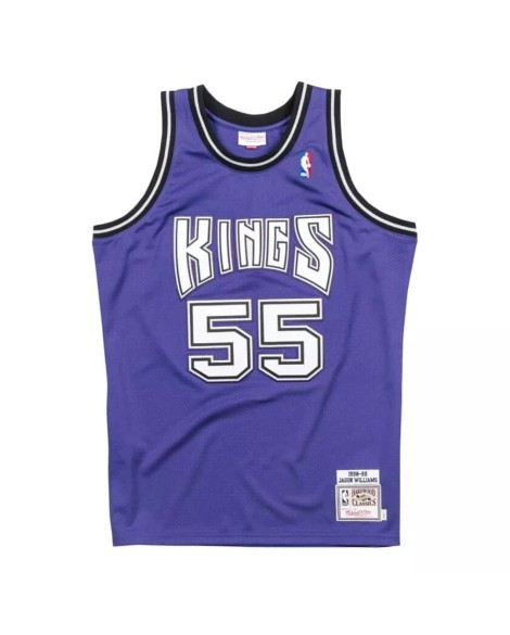 Sacramento Kings Jason Williams 55 Mitchell&Ness Lila Hartholz Classic Herren Authentic Shirt