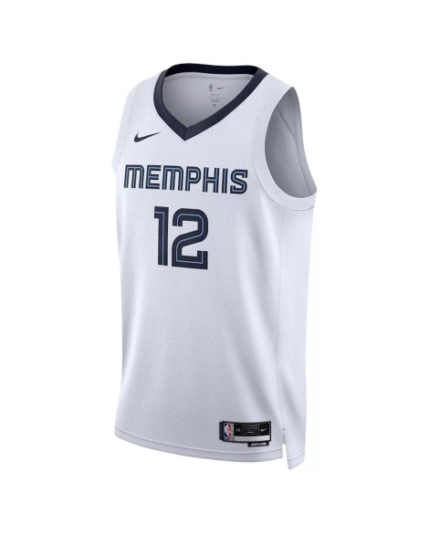 Herren Nike White 2022/23 Memphis Grizzlies Ja Morant No. 12 Swingman Trikot mit Assoziation Edition