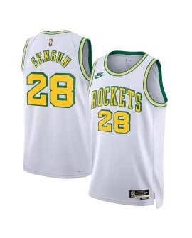 Nike White 2022/23 Herren Swingman Houston Rockets Alperen Sengun No. 28 Shirt für Männer