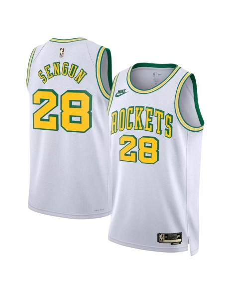 Nike White 2022/23 Herren Swingman Houston Rockets Alperen Sengun No. 28 Shirt für Männer