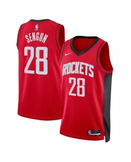 Herren Nike Swingman Houston Rockets Alperen Sengun Red 2022/23 Shirt mit Logo