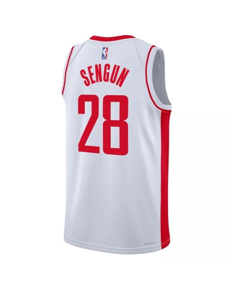 Nike White 2022/23 Herren Swingman Houston Rockets Alperen Sengun No. 28 Shirt mit Assoziation Edition