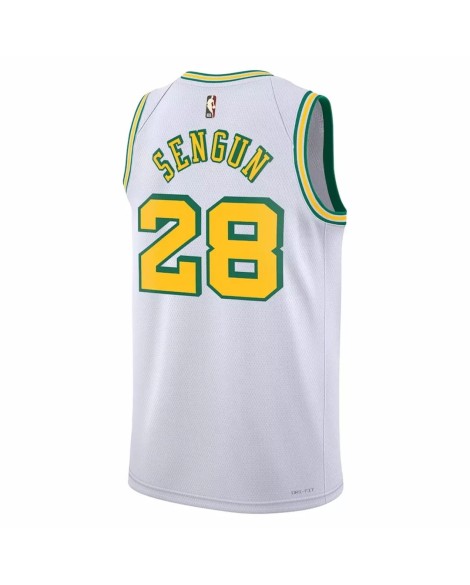 Nike White 2022/23 Herren Swingman Houston Rockets Alperen Sengun No. 28 Shirt für Männer