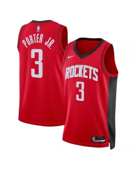 Kevin Porter Jr. 2022/23 Herren Nike Swingman Houston Rockets Red No. 3 Shirt mit Icon Edition