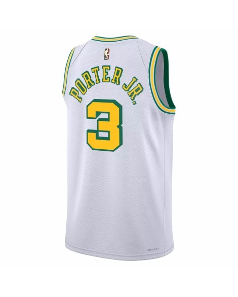 Herren Nike Weiß 2022/23 Kevin Porter Jr. No. 3 Houston Rockets Swingman Shirt mit Classic Edition