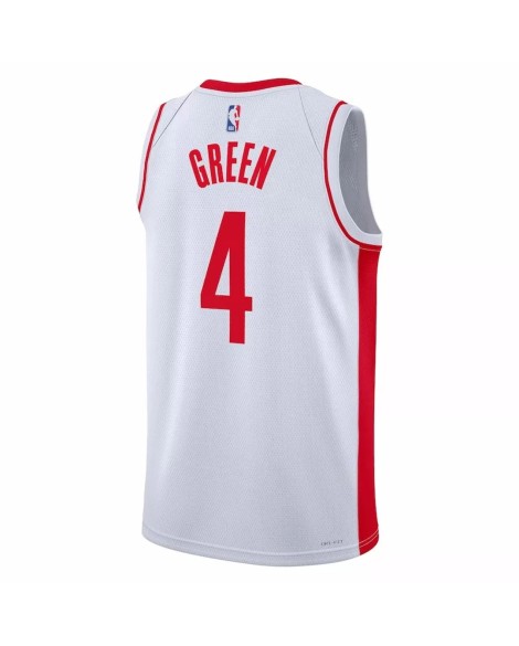 Herren Nike White 2022/23 Houston Rockets Jalen Green No. 4 Swingman Trikot mit Association Edition