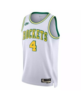 Herren Nike White 2022/23 Houston Rockets Jalen Green No. 4 Swingman Shirt für Männer
