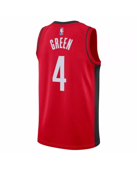Herren Nike Red 2022/23 Swingman Houston Rockets Jalen Grün No. 4 Shirt mit Icon Edition