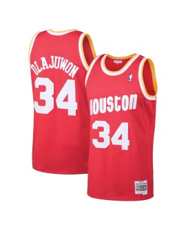 Herren NBA Swingman Houston Rockets Hakeem Olajuwon 34 Mitchell&Ness Red 1993/94 Trikot