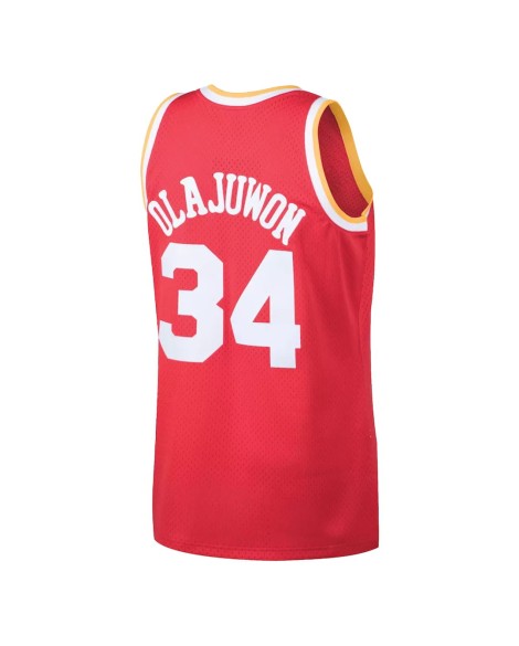 Herren NBA Swingman Houston Rockets Hakeem Olajuwon 34 Mitchell&Ness Red 1993/94 Trikot