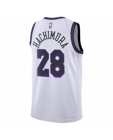 Herren Nike Weiß 2022/23 Los Angeles Lakers Rui Hachimura No. 28 Swingman Trikot mit City Edition