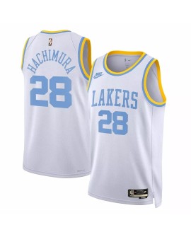 Nike Herren Nike Weiß 2022/23 Los Angeles Lakers Rui Hachimura 28 Swingman Shirt mit Reißverschluss