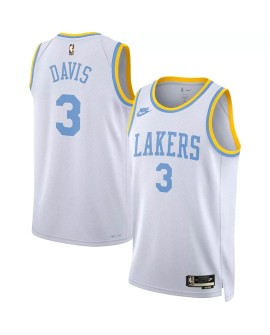 Nike Herren Nike Weiß 2022/23 Los Angeles Lakers Anthony Davis No. 3 Swingman Shirt mit Classic Edition