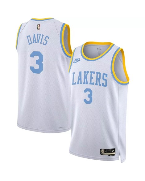 Nike Herren Nike Weiß 2022/23 Los Angeles Lakers Anthony Davis No. 3 Swingman Shirt mit Classic Edition